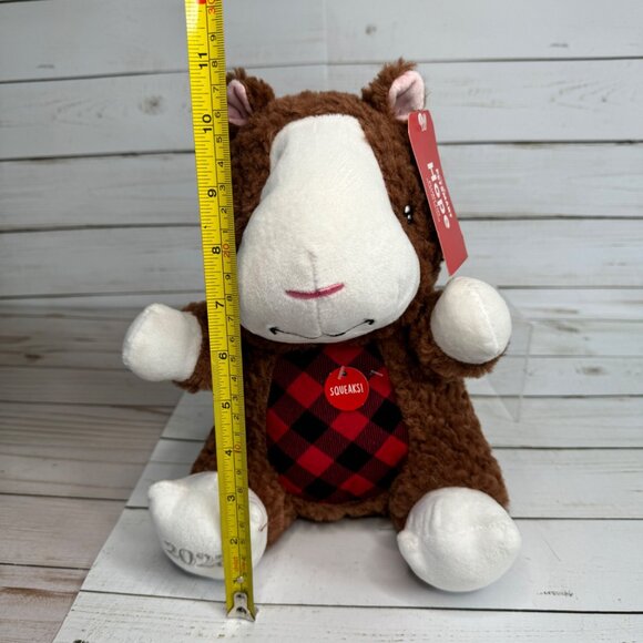 Petsmart Hope Brown & White Hamster Plaid Squeaky 11" Plush Toy 2023 - Picture 7 of 8